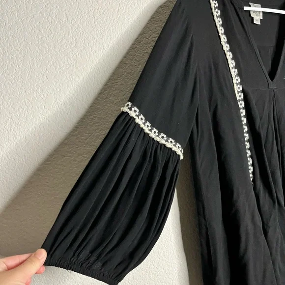 SOLD🚨🚨🚨🚨 Ivy Jane black boho medium top/dress - Picture 4 of 4